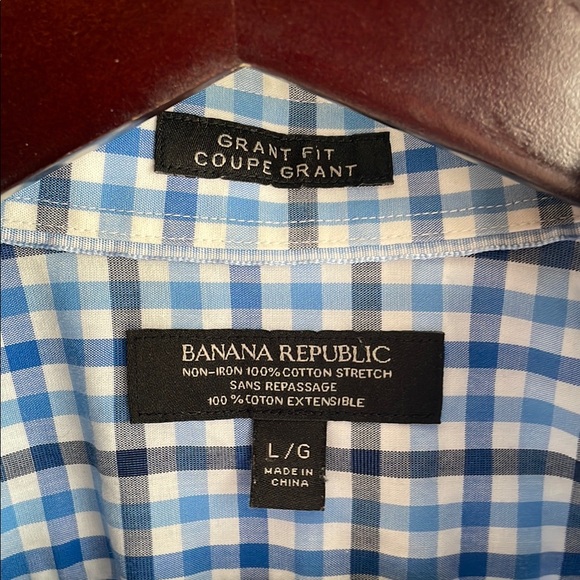 Men's Blue Checkered Shirt - Picture 2 of 4